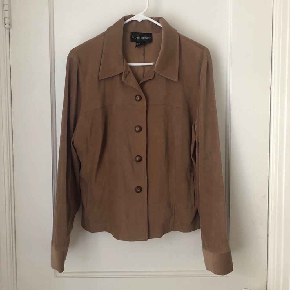 Requirements Women’s Tan Button Down Blazer